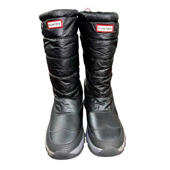 HUNTER MENS 11 PRE-OWNED INTREPID BUCKLE TALL SNOW BOOTS INSULATED WATERPROOF - Picture 1 of 14